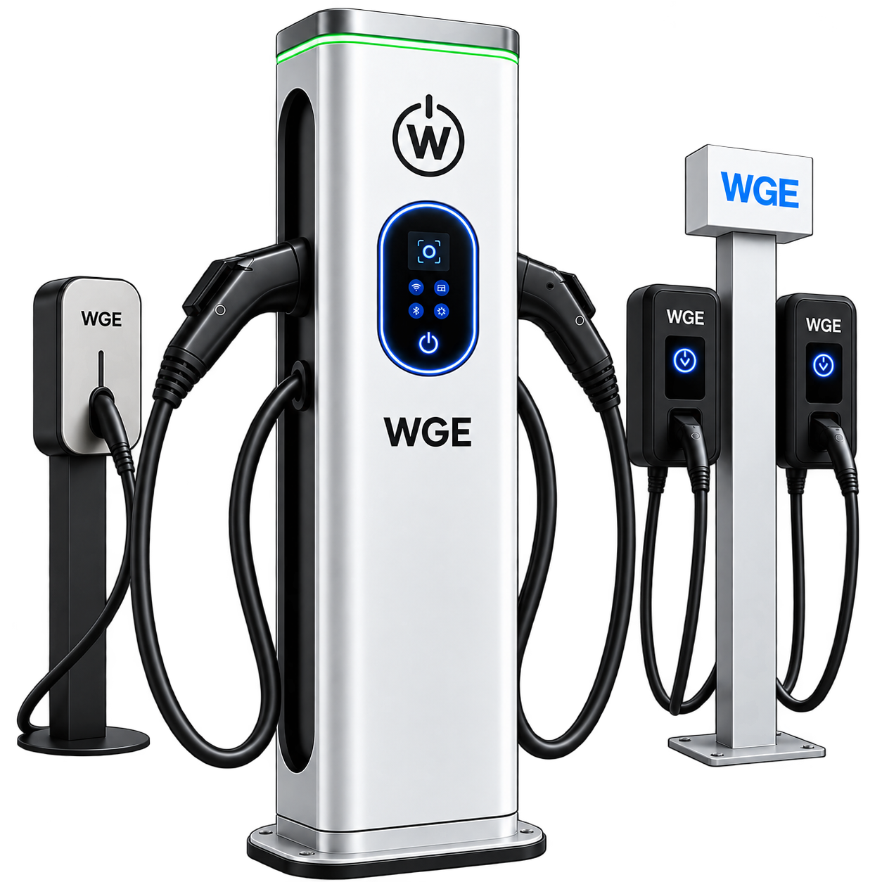 WGE EV charging equipment lineup